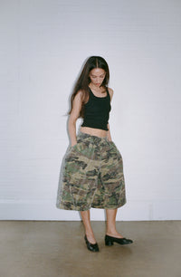 CAMO TEXTURED BALLOON SHORTS